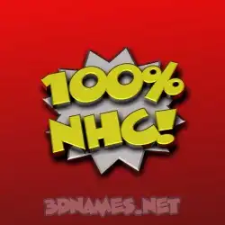 nhc in 100 Percent style - 3D name wallpaper