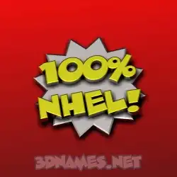 nhel in 100 Percent style - 3D name wallpaper