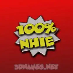 nhie in 100 Percent style - 3D name wallpaper