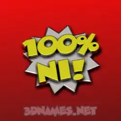 ni in 100 Percent style - 3D name wallpaper