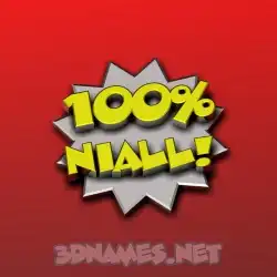 niall in 100 Percent style - 3D name wallpaper