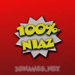 niaz in 100 Percent style - 3D name wallpaper