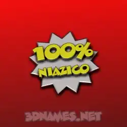 niazico in 100 Percent style - 3D name wallpaper