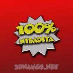 nibadita in 100 Percent style - 3D name wallpaper