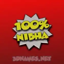 nibha in 100 Percent style - 3D name wallpaper