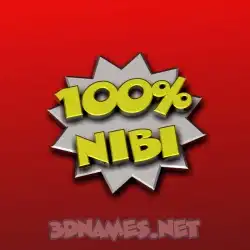 nibi in 100 Percent style - 3D name wallpaper