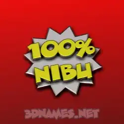 nibu in 100 Percent style - 3D name wallpaper