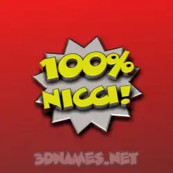 nicci in 100 Percent style - 3D name wallpaper