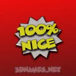 nice in 100 Percent style - 3D name wallpaper