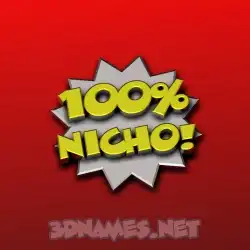 nicho in 100 Percent style - 3D name wallpaper
