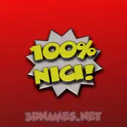 nici in 100 Percent style - 3D name wallpaper