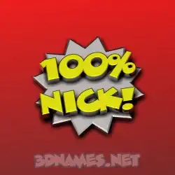 nick in 100 Percent style - 3D name wallpaper