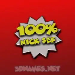 nick sef in 100 Percent style - 3D name wallpaper