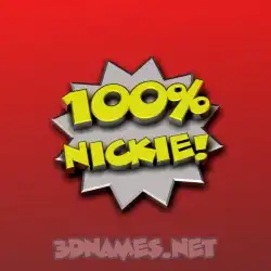 nickie in 100 Percent style - 3D name wallpaper