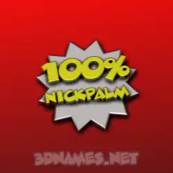 nickpalm in 100 Percent style - 3D name wallpaper