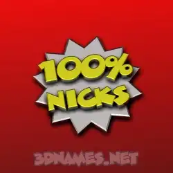nicks in 100 Percent style - 3D name wallpaper