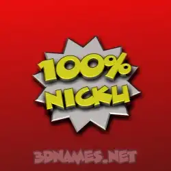 nicku in 100 Percent style - 3D name wallpaper