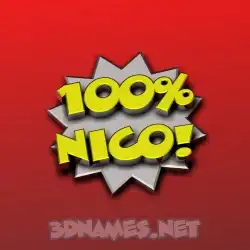 nico in 100 Percent style - 3D name wallpaper