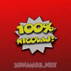 nicolaj in 100 Percent style - 3D name wallpaper
