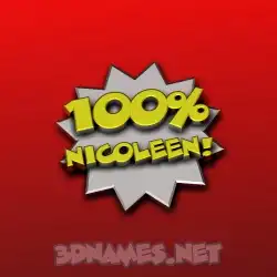 nicoleen in 100 Percent style - 3D name wallpaper