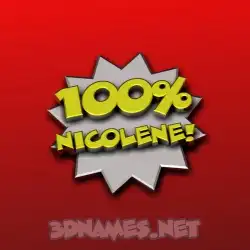 nicolene in 100 Percent style - 3D name wallpaper