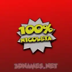 nicoleta in 100 Percent style - 3D name wallpaper