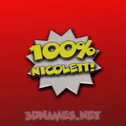 nicolett in 100 Percent style - 3D name wallpaper