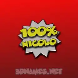 nicolo in 100 Percent style - 3D name wallpaper