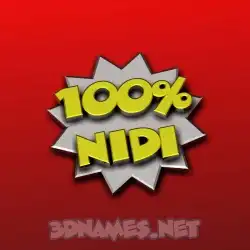 nidi in 100 Percent style - 3D name wallpaper
