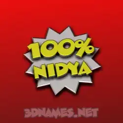 nidya in 100 Percent style - 3D name wallpaper