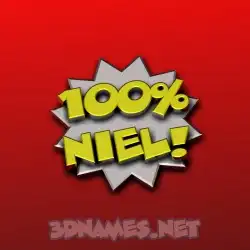 niel in 100 Percent style - 3D name wallpaper