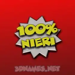 nieri in 100 Percent style - 3D name wallpaper