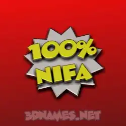nifa in 100 Percent style - 3D name wallpaper