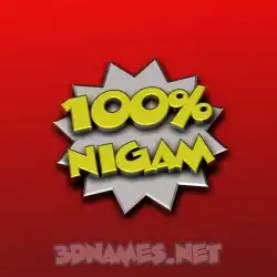 nigam in 100 Percent style - 3D name wallpaper