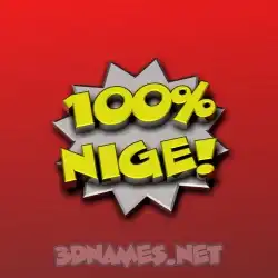 nige in 100 Percent style - 3D name wallpaper