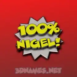 nigel in 100 Percent style - 3D name wallpaper