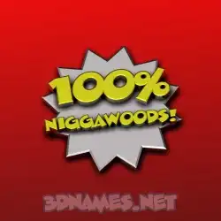 niggawoods in 100 Percent style - 3D name wallpaper