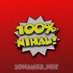 nihal in 100 Percent style - 3D name wallpaper