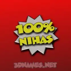 nihas in 100 Percent style - 3D name wallpaper