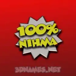 nihma in 100 Percent style - 3D name wallpaper
