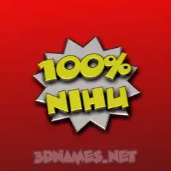 nihu in 100 Percent style - 3D name wallpaper