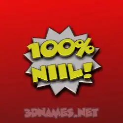 niil in 100 Percent style - 3D name wallpaper