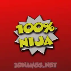 nija in 100 Percent style - 3D name wallpaper