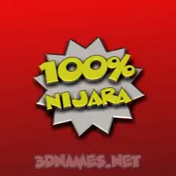 nijara in 100 Percent style - 3D name wallpaper