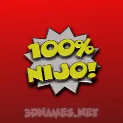 nijo in 100 Percent style - 3D name wallpaper