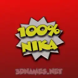 nika in 100 Percent style - 3D name wallpaper
