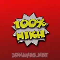 nikh in 100 Percent style - 3D name wallpaper
