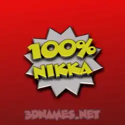 nikka in 100 Percent style - 3D name wallpaper