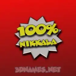 nikkala in 100 Percent style - 3D name wallpaper