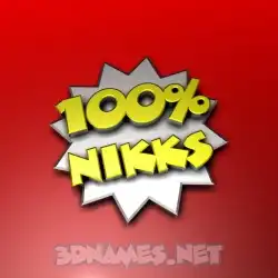 nikks in 100 Percent style - 3D name wallpaper